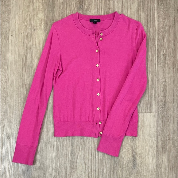 J. Crew Sweaters - J. Crew Vibrant Pink Cardigan